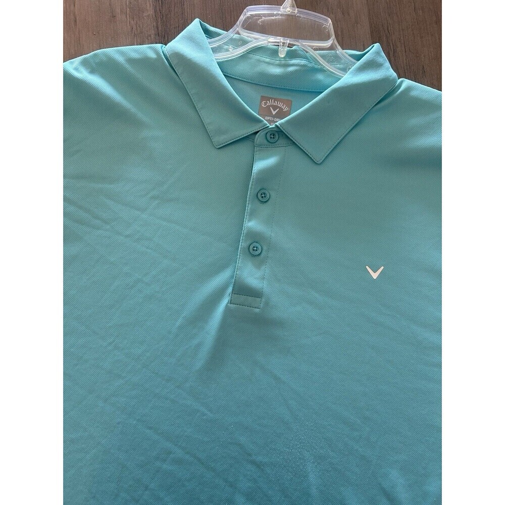 Callaway Opti-Dri Golf Polo Shirt Mens 3X Light Blue Performance